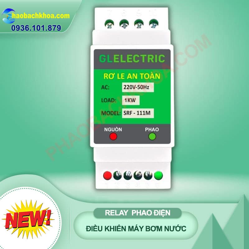 Rơ le phao điện 9v SRF-111M Plus công suất 1500w