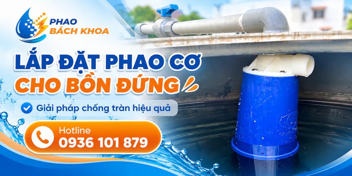 Hướng dẫn lắp đặt phao cơ Bách Khoa đúng kỹ thuật – Chống tràn nước hiệu quả