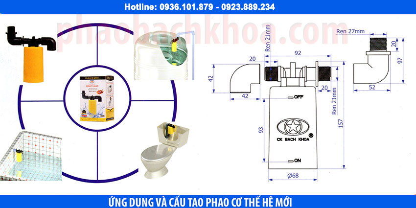 Cấu tạo và ứng dụng phao nước Bách Khoa 21mm