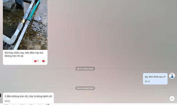 Van một chiều bị hư