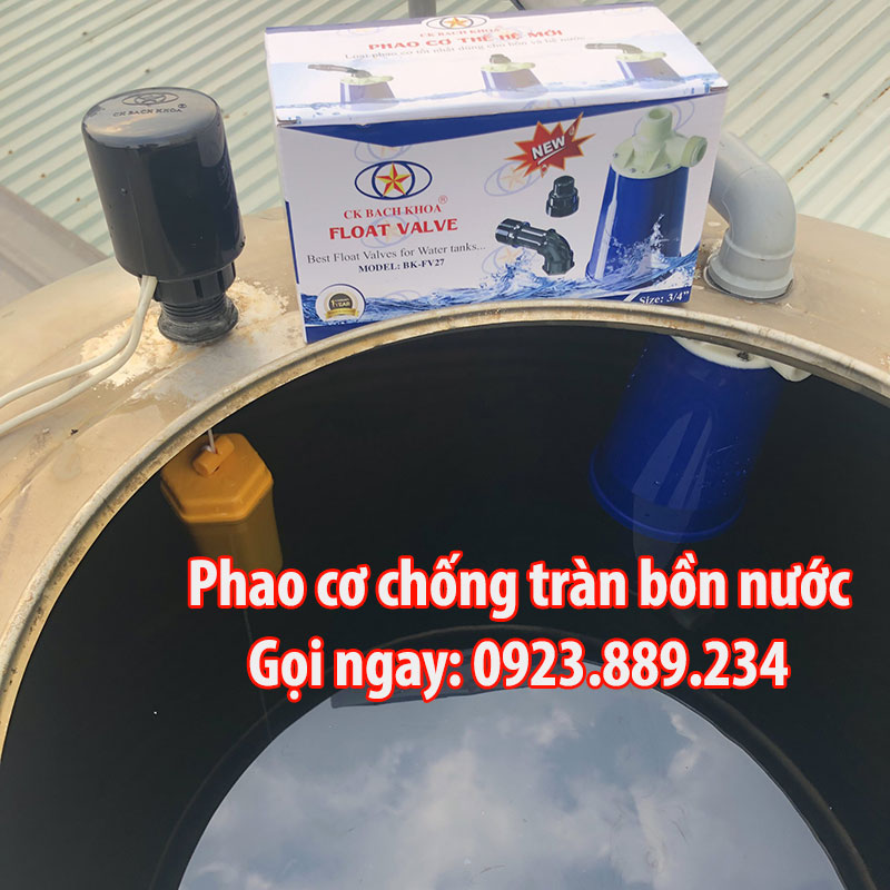 Van phao chống tràn bồn nước inox