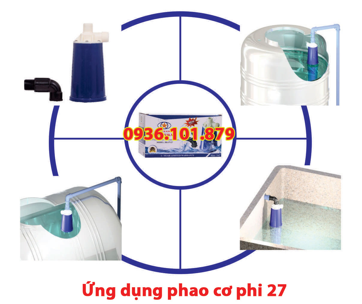 Ứng dung phao cơ chống tràn phi 27