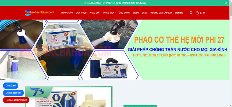 Mã giảm giá phao bách khoa