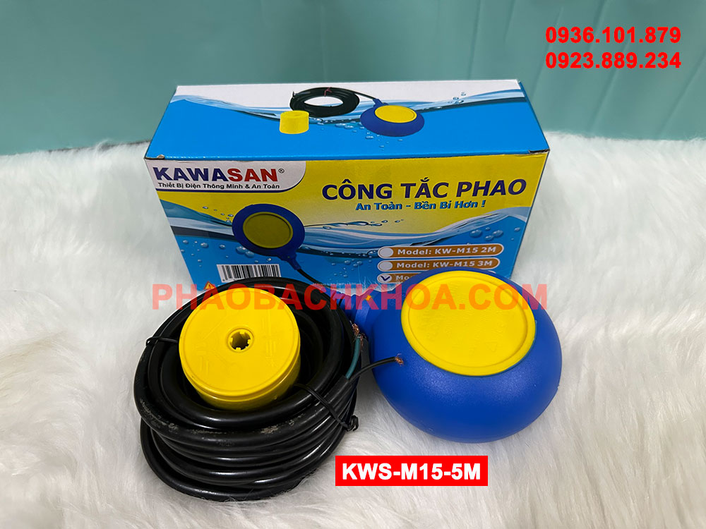Công tắc phao bơm nước tự động Kawasan KWS-M15-5m