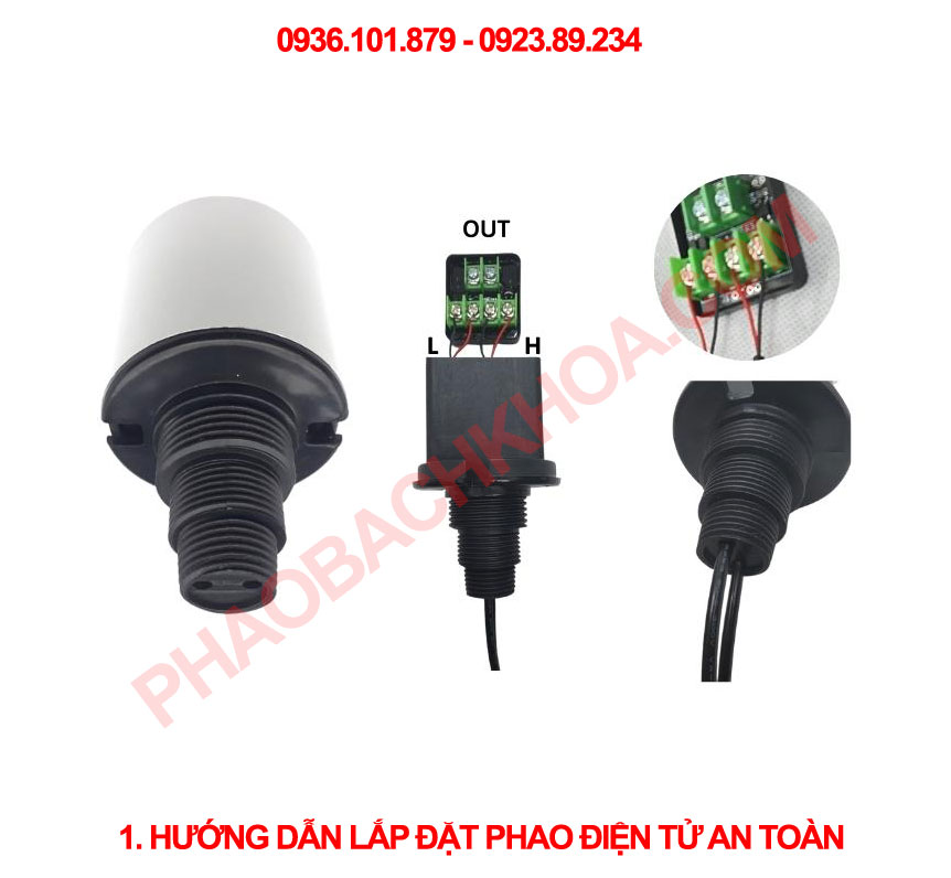 Bước 1 hướng dẫn lắp đặt phao điện tử an toàn