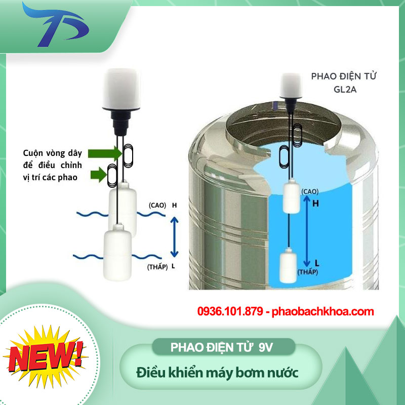 Cách canh chỉnh mực nước phao điện tử 9v