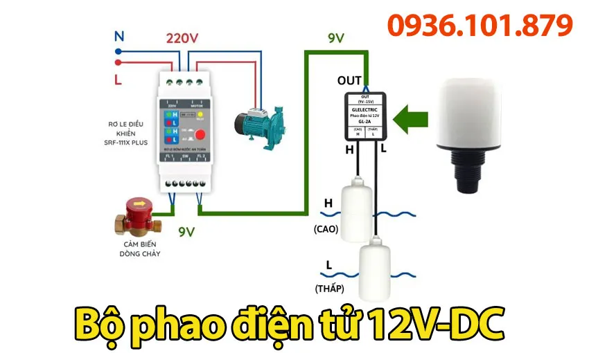 Bộ phao điện tử 12V-DC