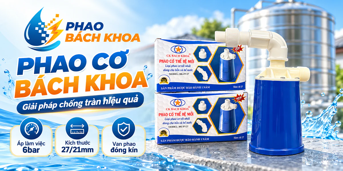 Hướng dẫn lắp đặt phao cơ Bách Khoa