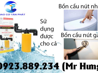 phao nước bồn cầu nút nhấn nút gạt