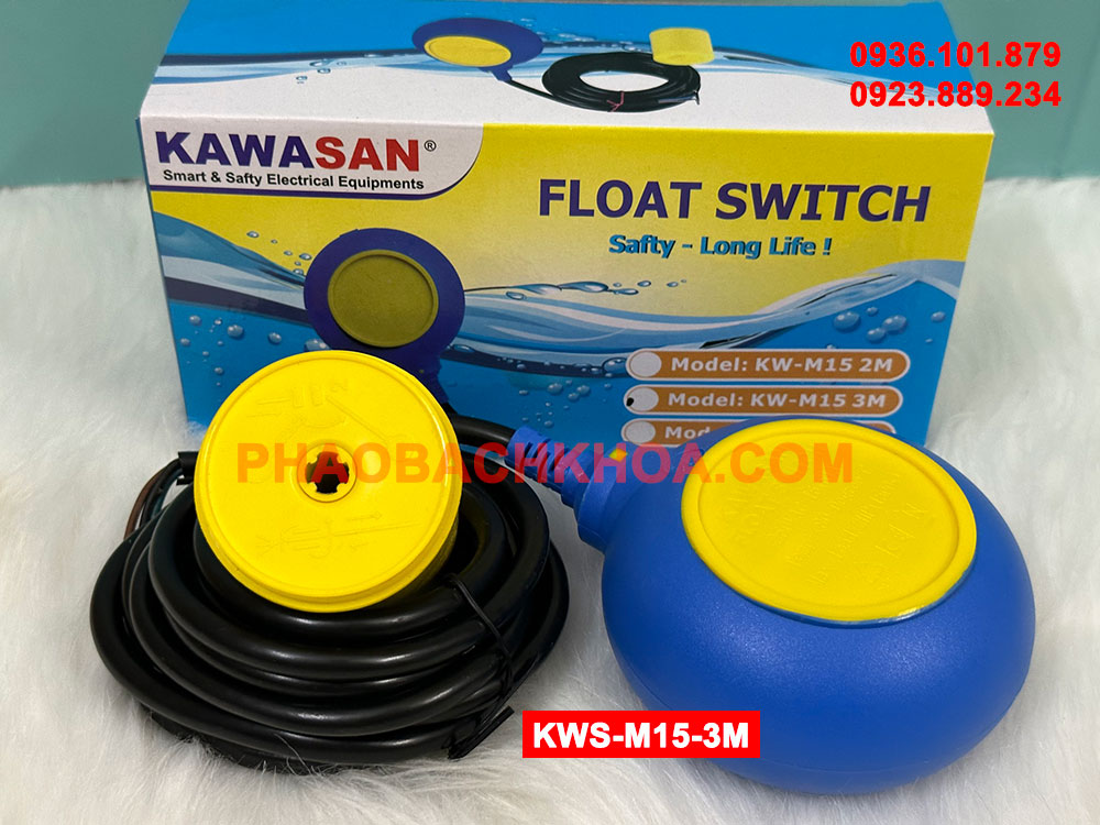 Công tắc phao bơm nước tự động Kawasan KWS-M15-3m