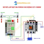 Lắp đặt rơ le BK-FSR30 cho động cơ lớn hơn 1000w