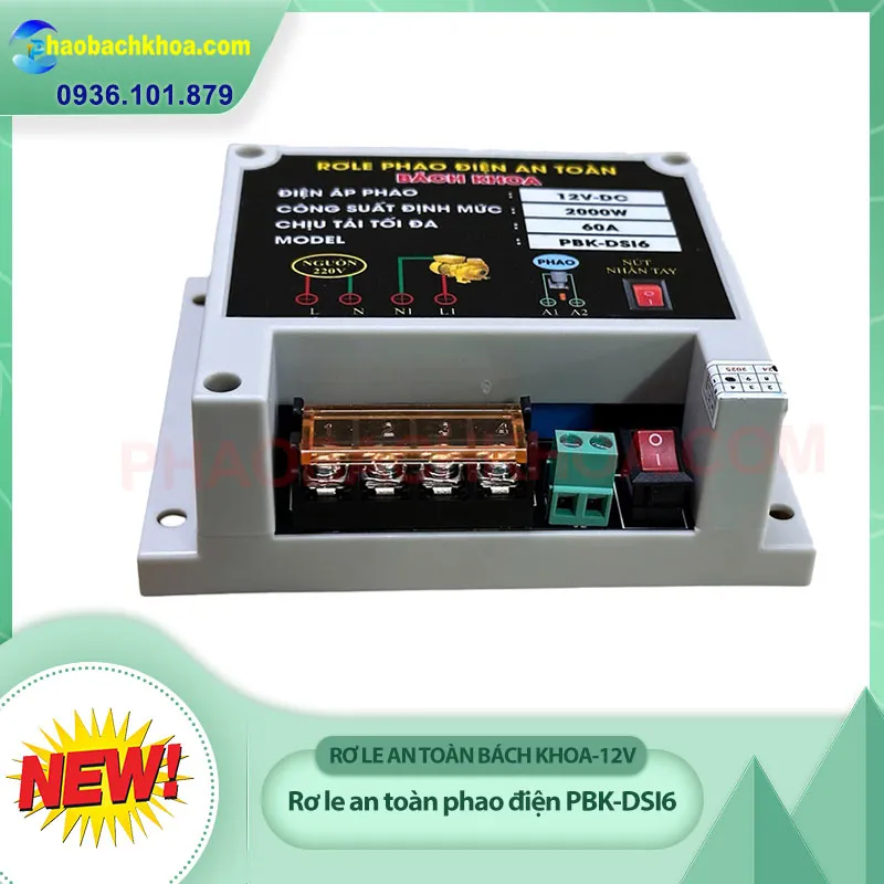 Relay phao điện an toàn Bách Khoa công suất định mức 1500w đến 2000w