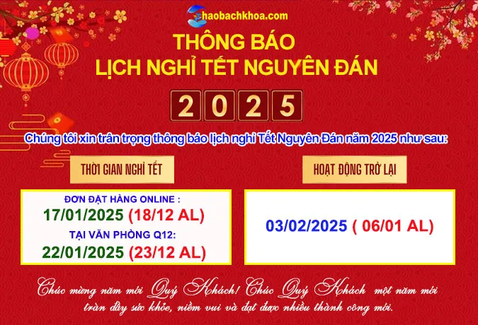 Thông báo nghỉ tết Nguyên Đán 2025